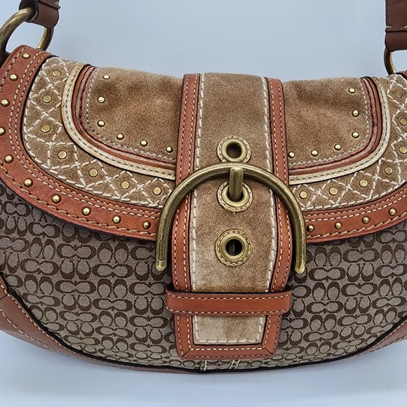 Coach 11517 Soho Signature Vintage Y2K Studded Southwest Shoulder Bag - Picture 3 of 13